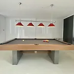 Loft With Pool Table, Kitchen Island & Gallery