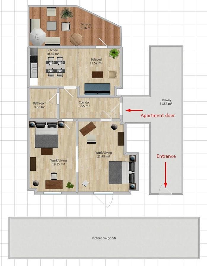 90sqm 2br Design Gem - Outdoor Terrace Apartment Berlin