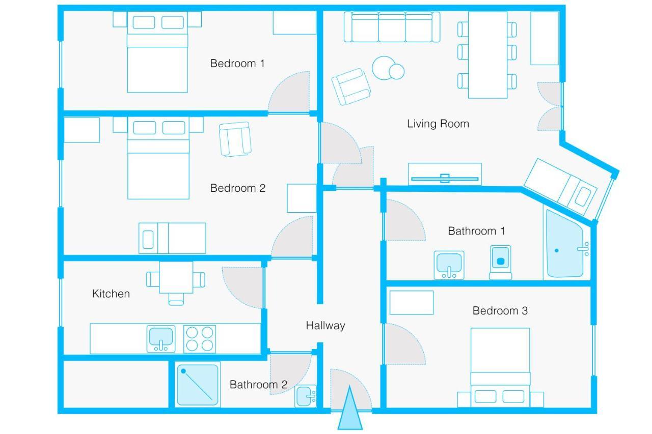 Apartment Boediker Loft, 3 Bedroom App With 2 Bath In Friedrichshain Up To 9 *