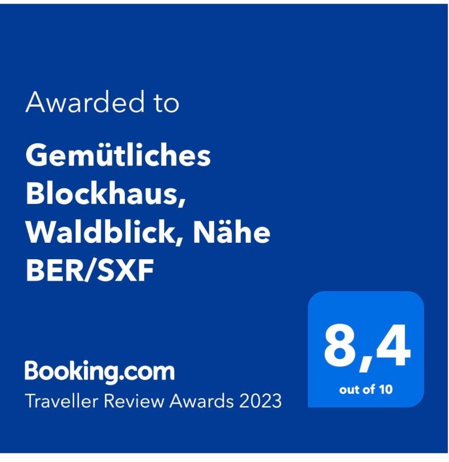 Gemuetliches Blockhaus, Waldblick, Naehe Ber/sxf Casa de férias